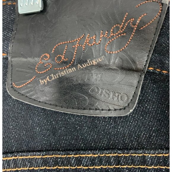 Ed Hardy Mens Wide-Leg Denim Jeans Embroider Panther Pockets Size 44  RQ10250 - Picture 10 of 13